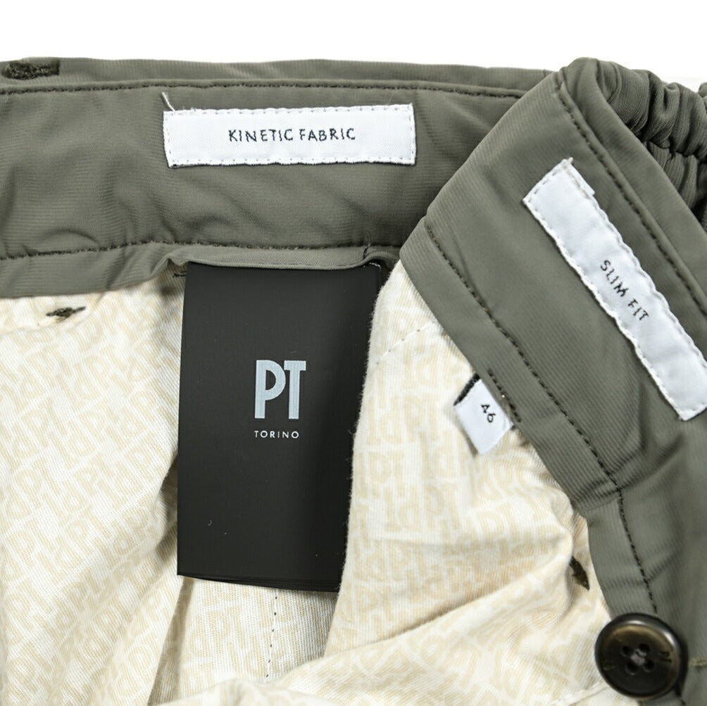 SALE|PT TORINO SLIM FIT スーパーストレッチナイロン ノータックスラックス / PT01 KINETIC FABRIC|410946 - 50|GUARDAROBA MILANO OFFICIAL STORE