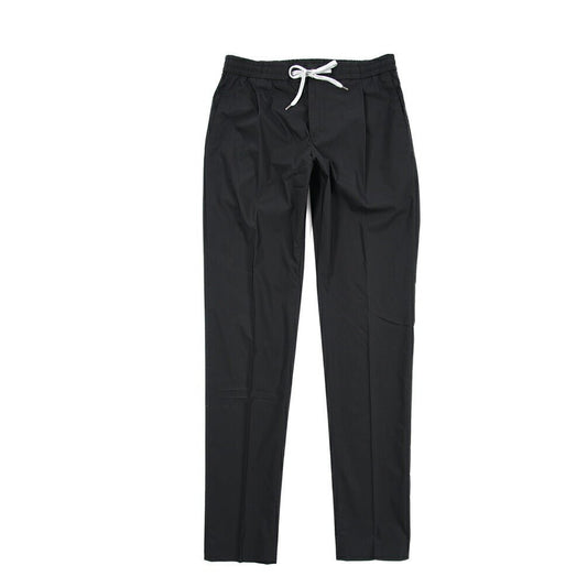 PT TORINO "SOFT FIT" ナイロン混コットン ドローコード付きイージーパンツ ブラック 46 | GUARDAROBA MILANO OFFICIAL STORE