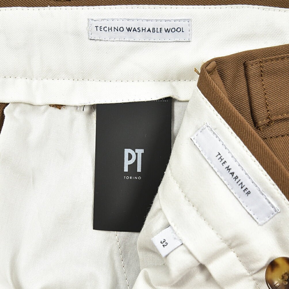 SALE|PT TORINO THE MARINER 高機能ストレッチウール ワンタックスラックス (TECHNO WASHABLE WOOL) / PT01|410737 - 34|GUARDAROBA MILANO OFFICIAL STORE