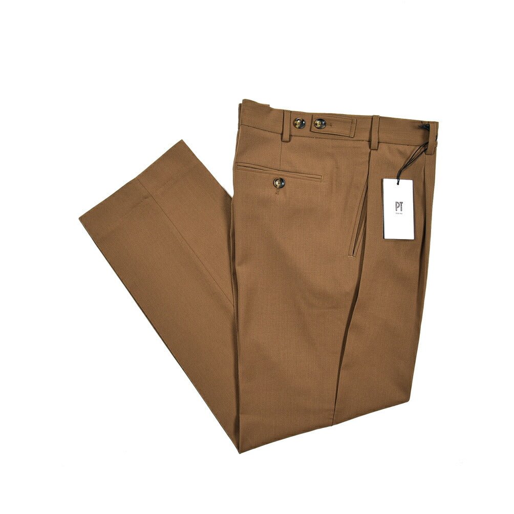 SALE|PT TORINO THE MARINER 高機能ストレッチウール ワンタックスラックス (TECHNO WASHABLE WOOL) / PT01|410737 - 34|GUARDAROBA MILANO OFFICIAL STORE