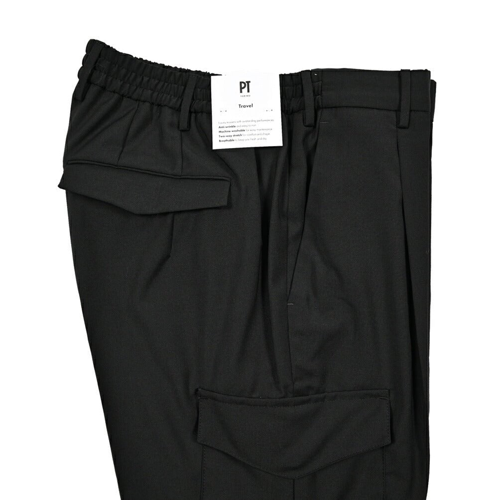 PT TORINO Travel "MASTER FIT" 高機能ストレッチウール イージーカーゴパンツ (TECHNO WASHABLE WOOL)|423842 - 46|GUARDAROBA MILANO OFFICIAL STORE