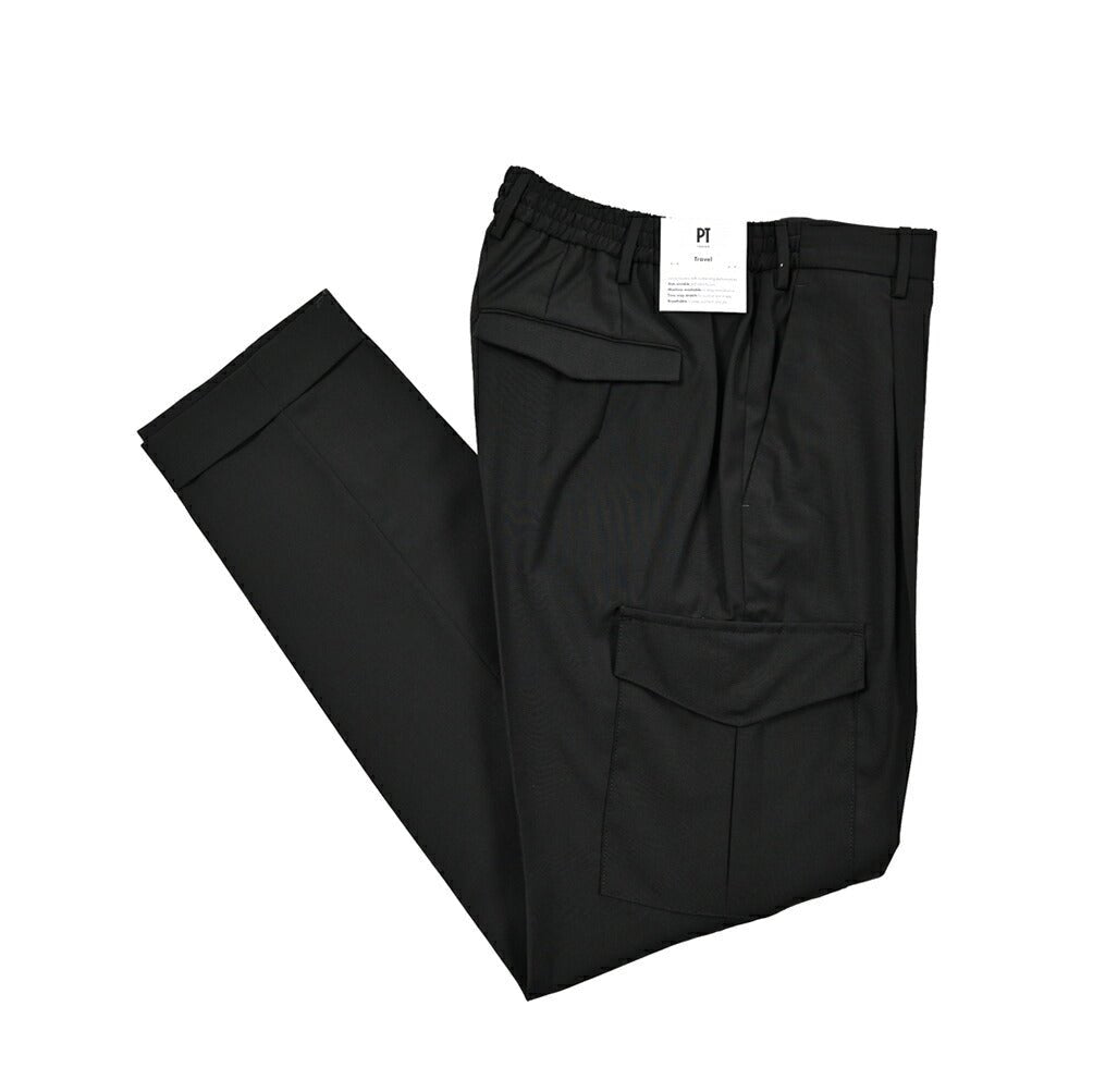 PT TORINO Travel "MASTER FIT" 高機能ストレッチウール イージーカーゴパンツ (TECHNO WASHABLE WOOL)|423842 - 46|GUARDAROBA MILANO OFFICIAL STORE