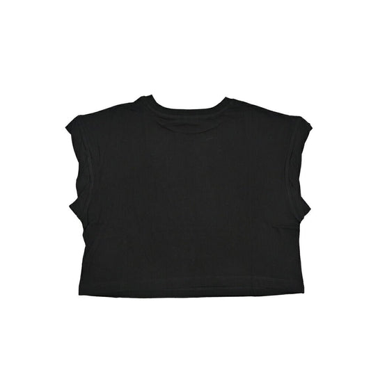 REPLAY コットン100% クロップドノースリーブTシャツ / レディース ブラック 2XS | GUARDAROBA MILANO OFFICIAL STORE