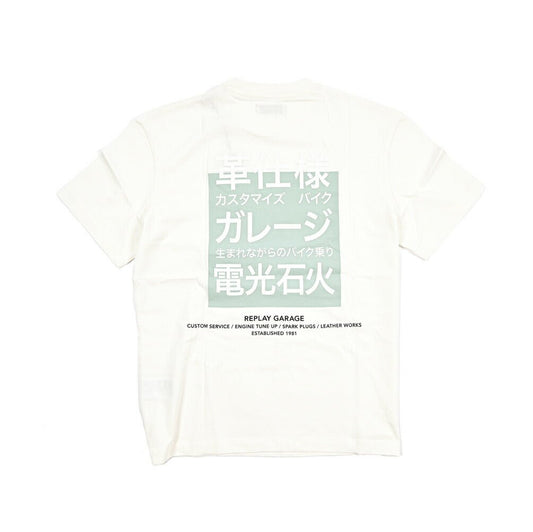 REPLAY コットン100% リラックスフィット半袖Tシャツ ホワイト L | GUARDAROBA MILANO OFFICIAL STORE