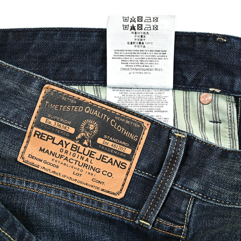 REPLAY WAITOM コットン100%デニム レギュラーフィットジーンズ / M983|429252-W32-L32|GUARDAROBA MILANO OFFICIAL STORE