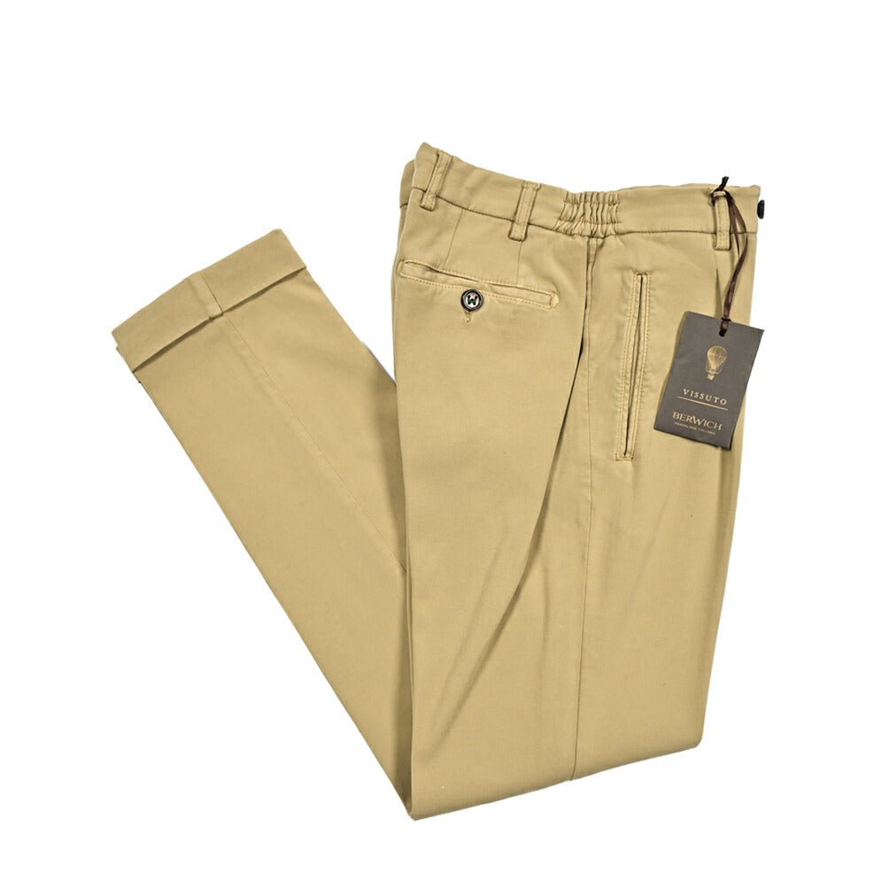 SALE|BERWICH RETRO ストレッチコットン ワンタックチノスラックス|413195 - 44|GUARDAROBA MILANO OFFICIAL STORE