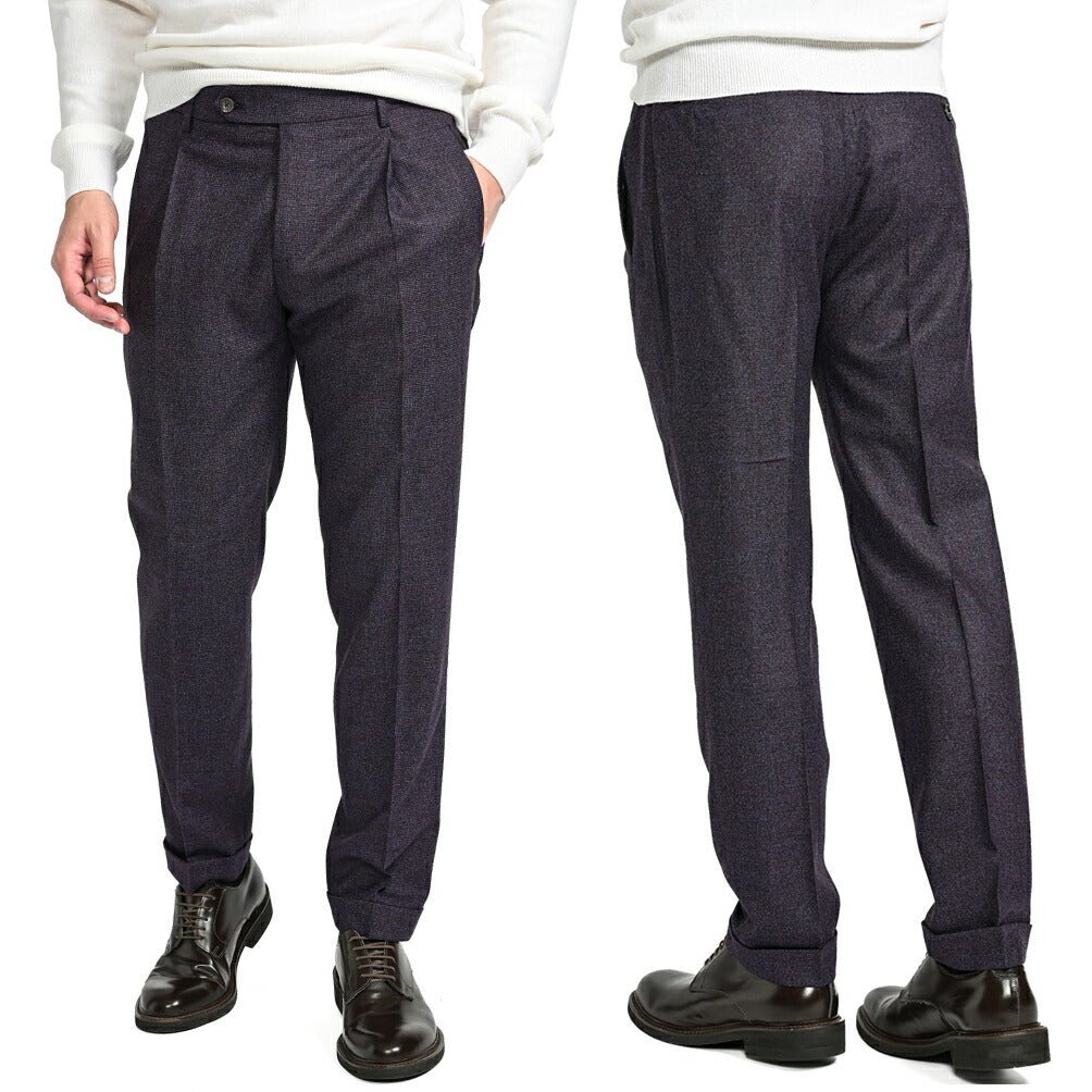 SALE|BERWICH RETRO ウールフランネル ワンタックスラックス|413026 - 46|GUARDAROBA MILANO OFFICIAL STORE