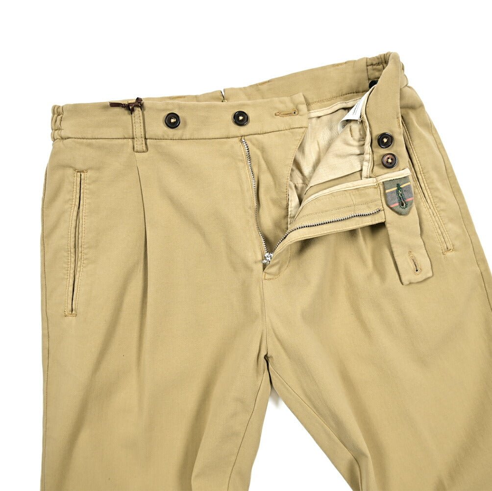 SALE|BERWICH RETRO ストレッチコットン ワンタックチノスラックス|413195 - 44|GUARDAROBA MILANO OFFICIAL STORE