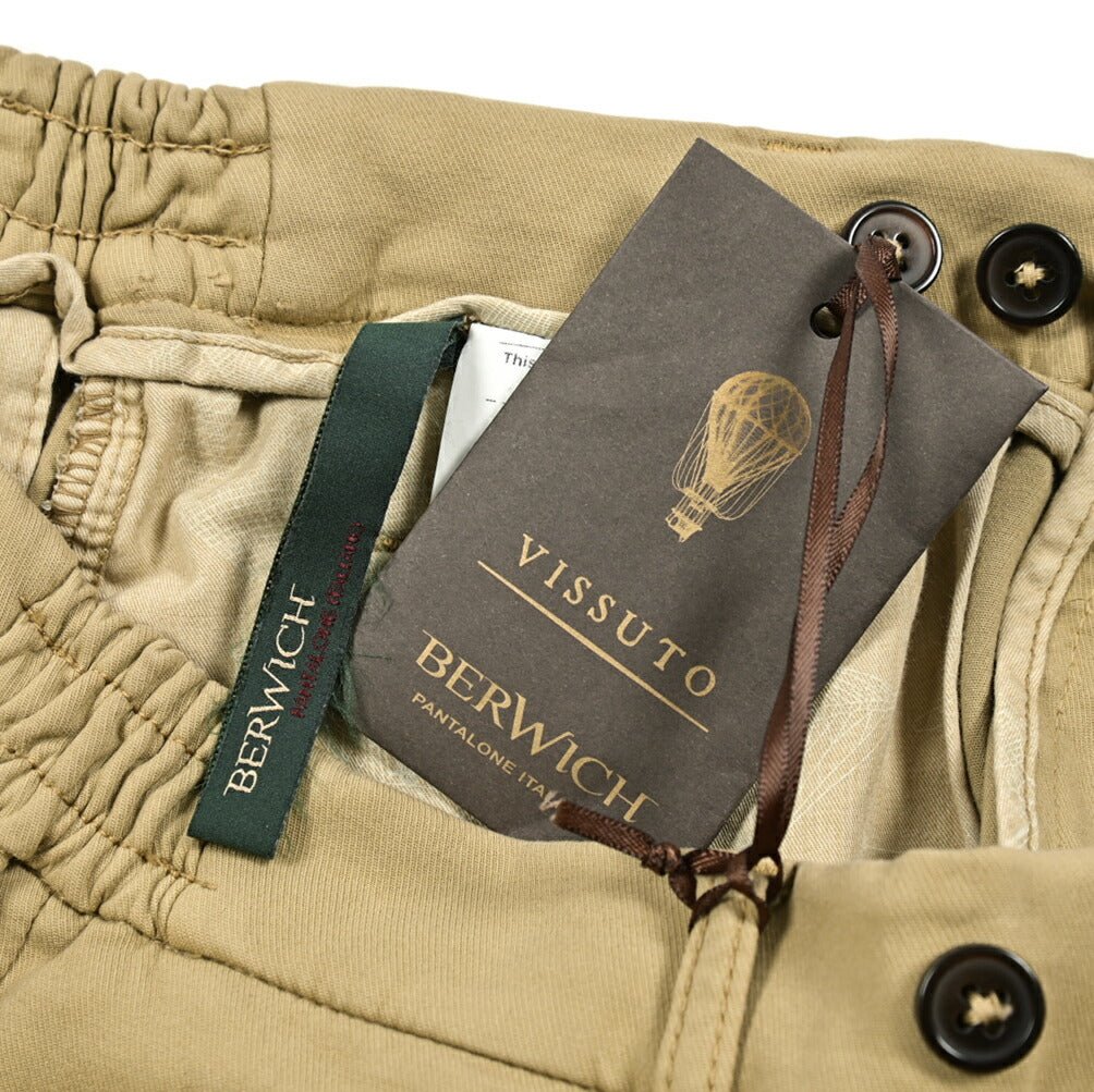 SALE|BERWICH RETRO ストレッチコットン ワンタックチノスラックス|413195 - 44|GUARDAROBA MILANO OFFICIAL STORE