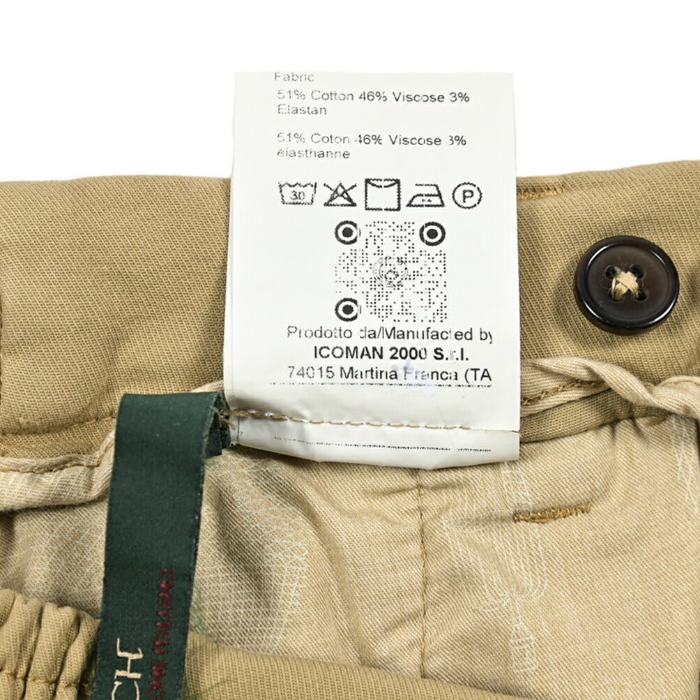 SALE|BERWICH RETRO ストレッチコットン ワンタックチノスラックス|413195 - 44|GUARDAROBA MILANO OFFICIAL STORE