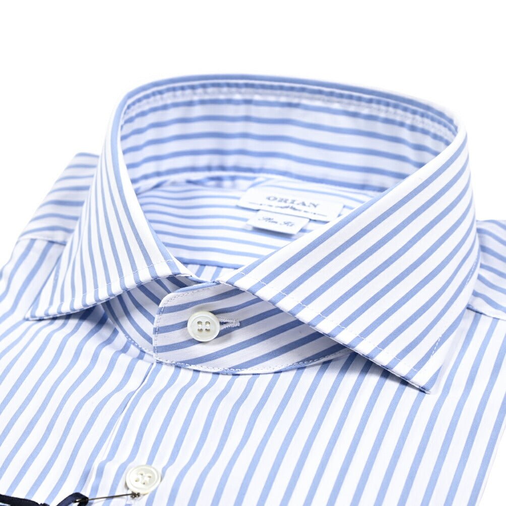 SALE ORIAN オリアン ストレッチコットン ストライプシャツ SLIM FIT メンズ GUARDAROBA MILANO OFFICIAL STORE