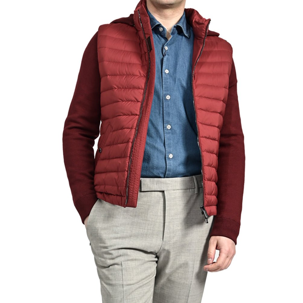 SALE|25SS MOORER ALESSIO - S3Z ダウンブルゾンフード付き袖ニットアウターナイロンポリウレタン|GUARDAROBA MILANO OFFICIAL STORE