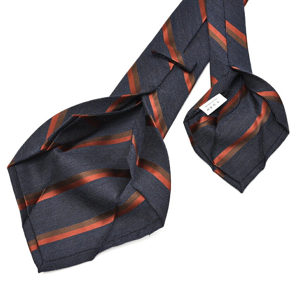 SALE|BARBA ヴァージンウールシルク レジメンタル柄ネクタイ(セッテピエゲ)|428363|GUARDAROBA MILANO OFFICIAL STORE