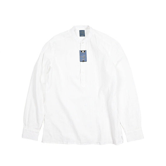 SALE|BARBA DANDYLIFE The Vintage Shirt ストレッチコットン バンドカラープルオーバーシャツ|435696|GUARDAROBA MILANO OFFICIAL STORE