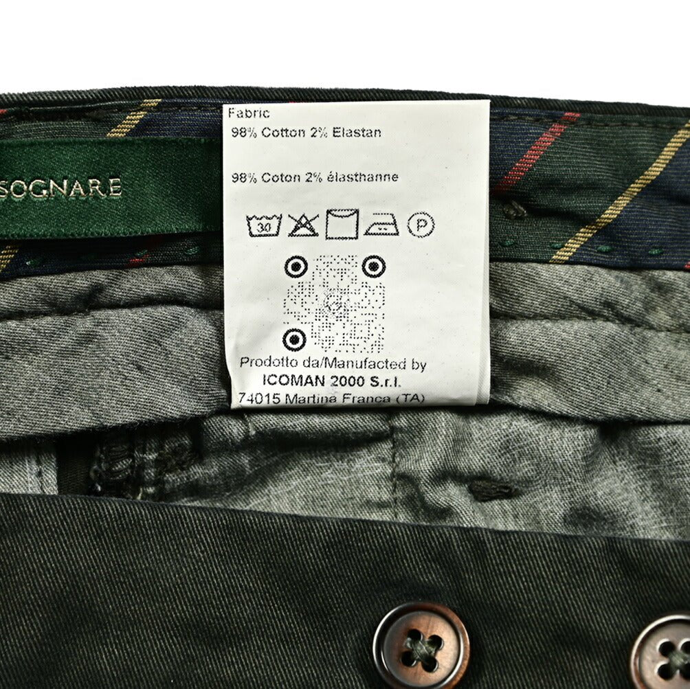 SALE|BERWICH ストレッチコットンチノ ツータックスラックス|412030 - 46|GUARDAROBA MILANO OFFICIAL STORE