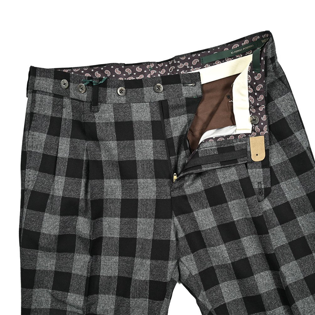 SALE|BERWICH BARBER ナチュラルストレッチウール100% ツータックスラックス|GUARDAROBA MILANO OFFICIAL STORE