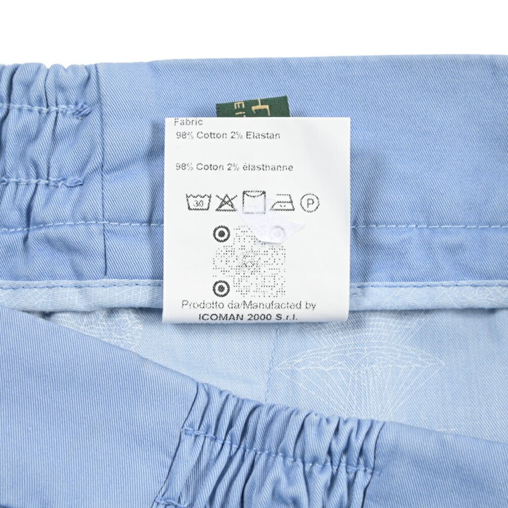 SALE|BERWICH “BERMUDA ELAX-GD” ストレッチコットン ノータックショーツ ブルー(azzurro213) 54 | GUARDAROBA MILANO OFFICIAL STORE