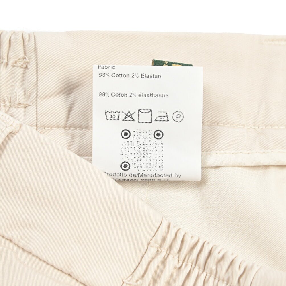SALE|BERWICH “BERMUDA ELAX-GD” ストレッチコットン ノータックショーツ オフホワイト(latte802) 54 | GUARDAROBA MILANO OFFICIAL STORE