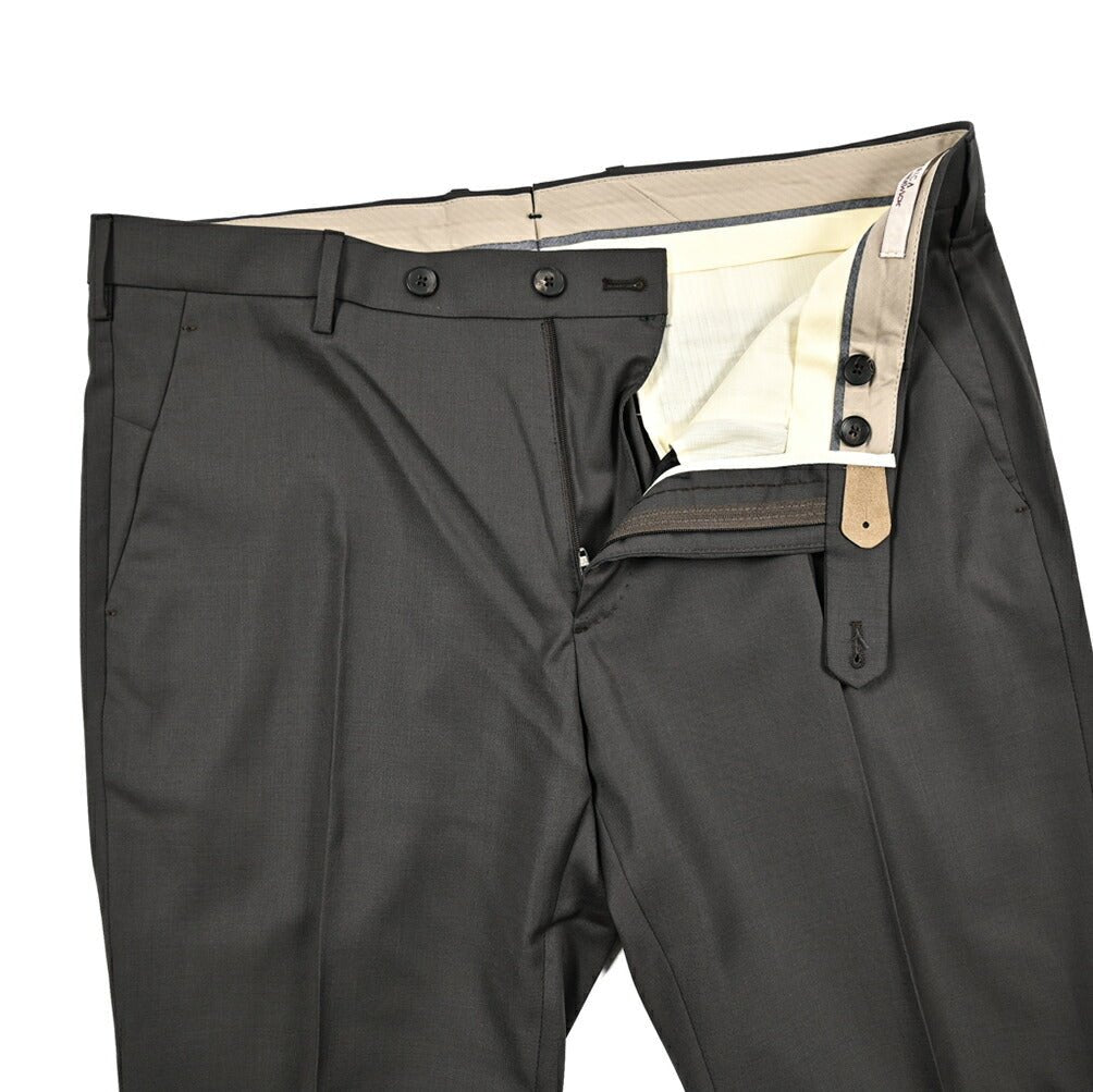 SALE|BERWICH "MORELLO" ヴァージンウール100% ノータックスリムスラックス|424787|GUARDAROBA MILANO OFFICIAL STORE