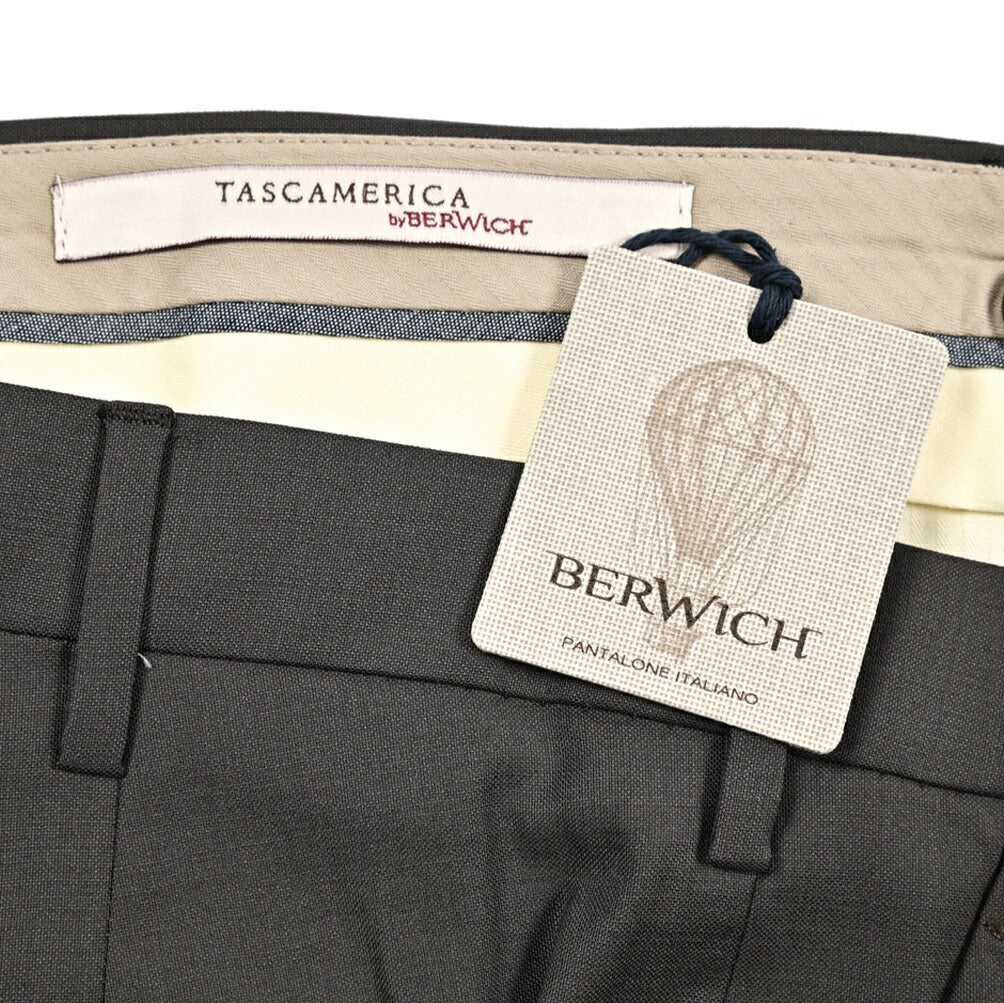 SALE|BERWICH "MORELLO" ヴァージンウール100% ノータックスリムスラックス|424787|GUARDAROBA MILANO OFFICIAL STORE
