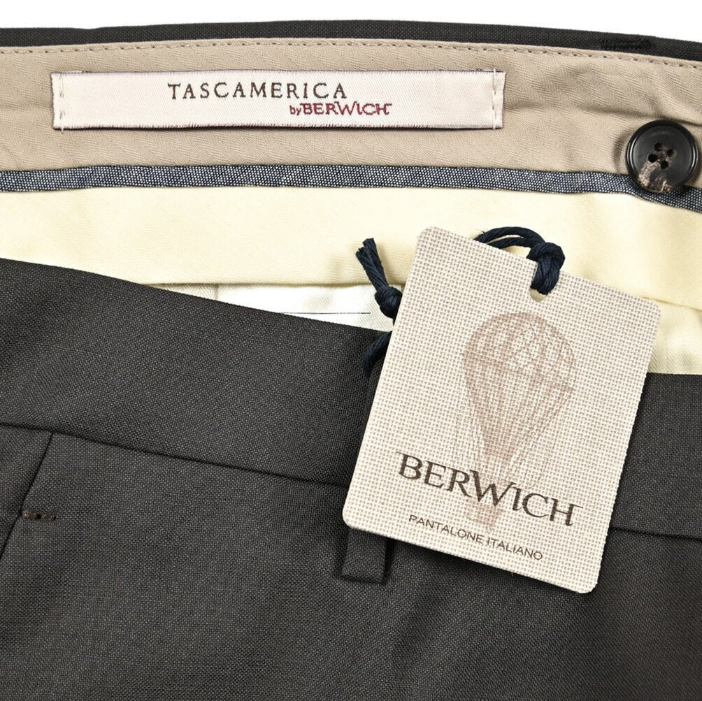 SALE|BERWICH "MORELLO" ヴァージンウール100% ノータックスリムパンツ|424992 - 46|GUARDAROBA MILANO OFFICIAL STORE