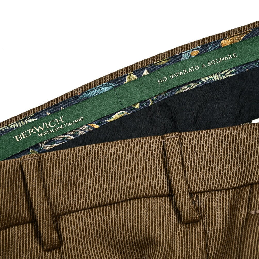 SALE|BERWICH MORELLO ヴァージンウール100% ツイル織ノータックスラックス|412122 - 52|GUARDAROBA MILANO OFFICIAL STORE