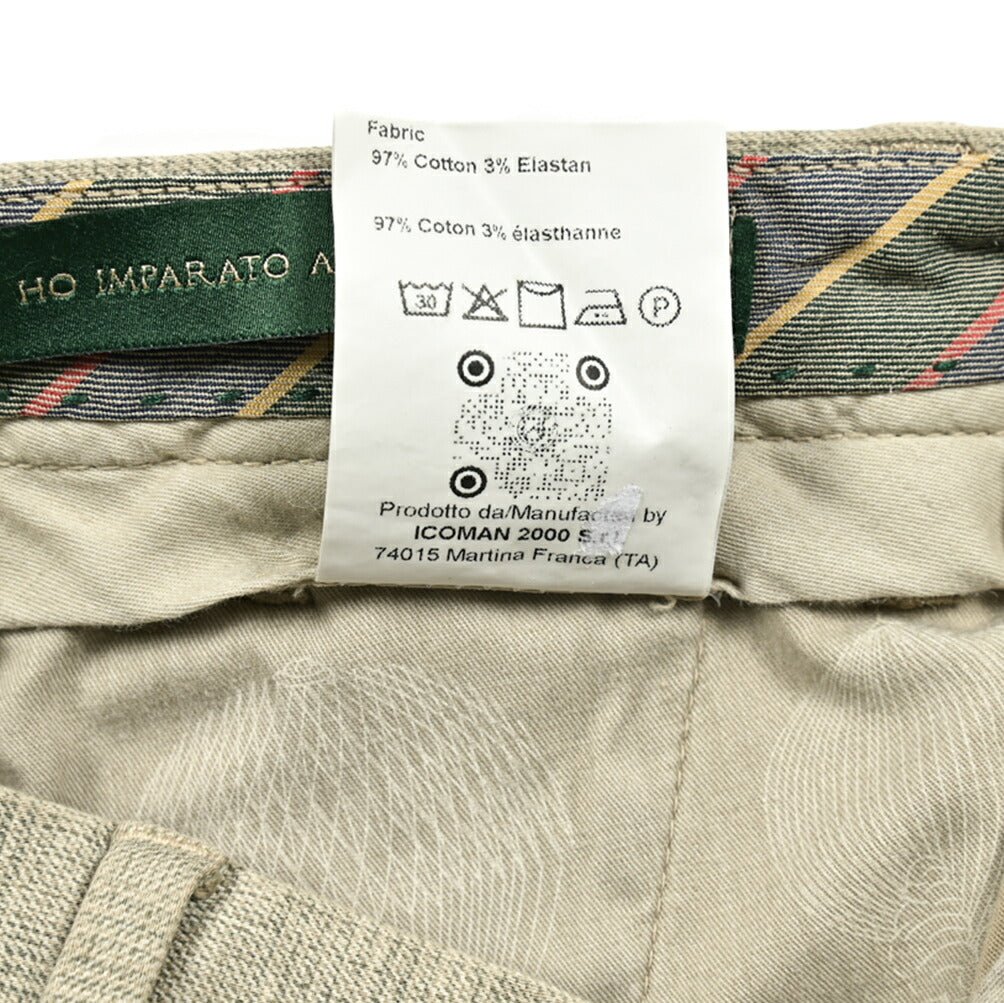 SALE|BERWICH MORELLO ストレッチコットン ワンタックスラックス|412083 - 48|GUARDAROBA MILANO OFFICIAL STORE
