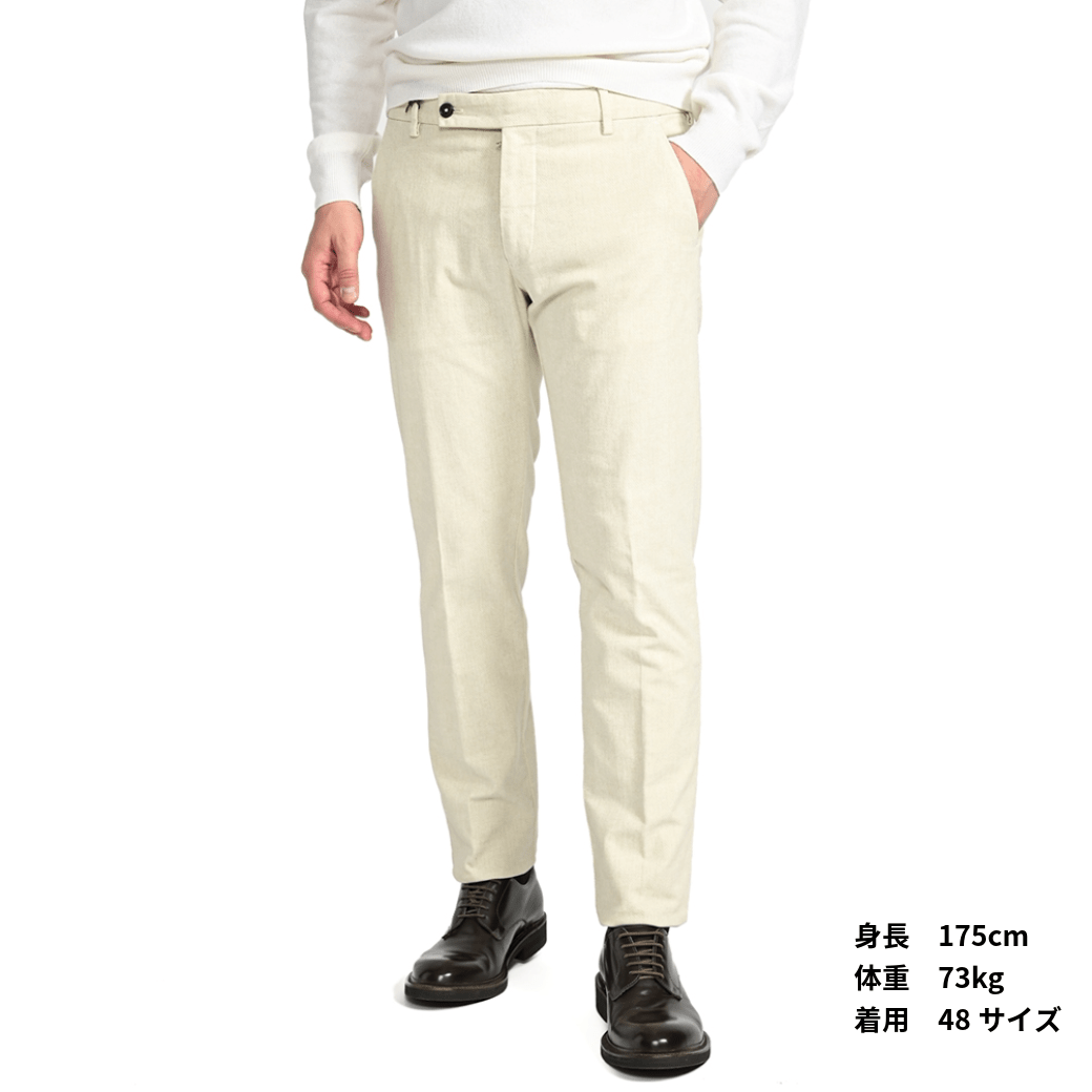 SALE|BERWICH MORELLO ストレッチコットンコーデュロイ ノータックスラックス|411766 - 46|GUARDAROBA MILANO OFFICIAL STORE