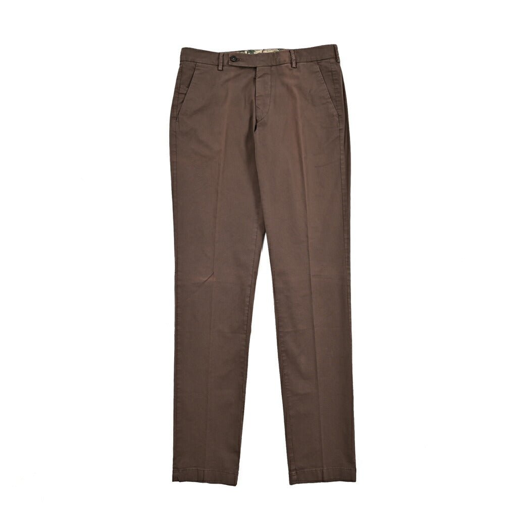 SALE|BERWICH "MORELLO" ストレッチコットン ノータックスリムスラックス|424779 - 46|GUARDAROBA MILANO OFFICIAL STORE