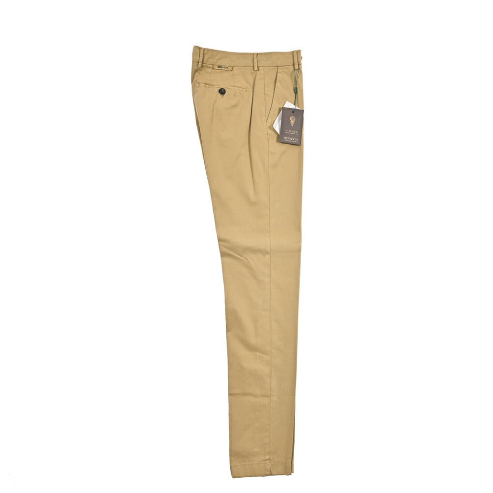 SALE|BERWICH "MORELLO" ストレッチコットンチノ ノータックスリムスラックス|425161 - 46|GUARDAROBA MILANO OFFICIAL STORE