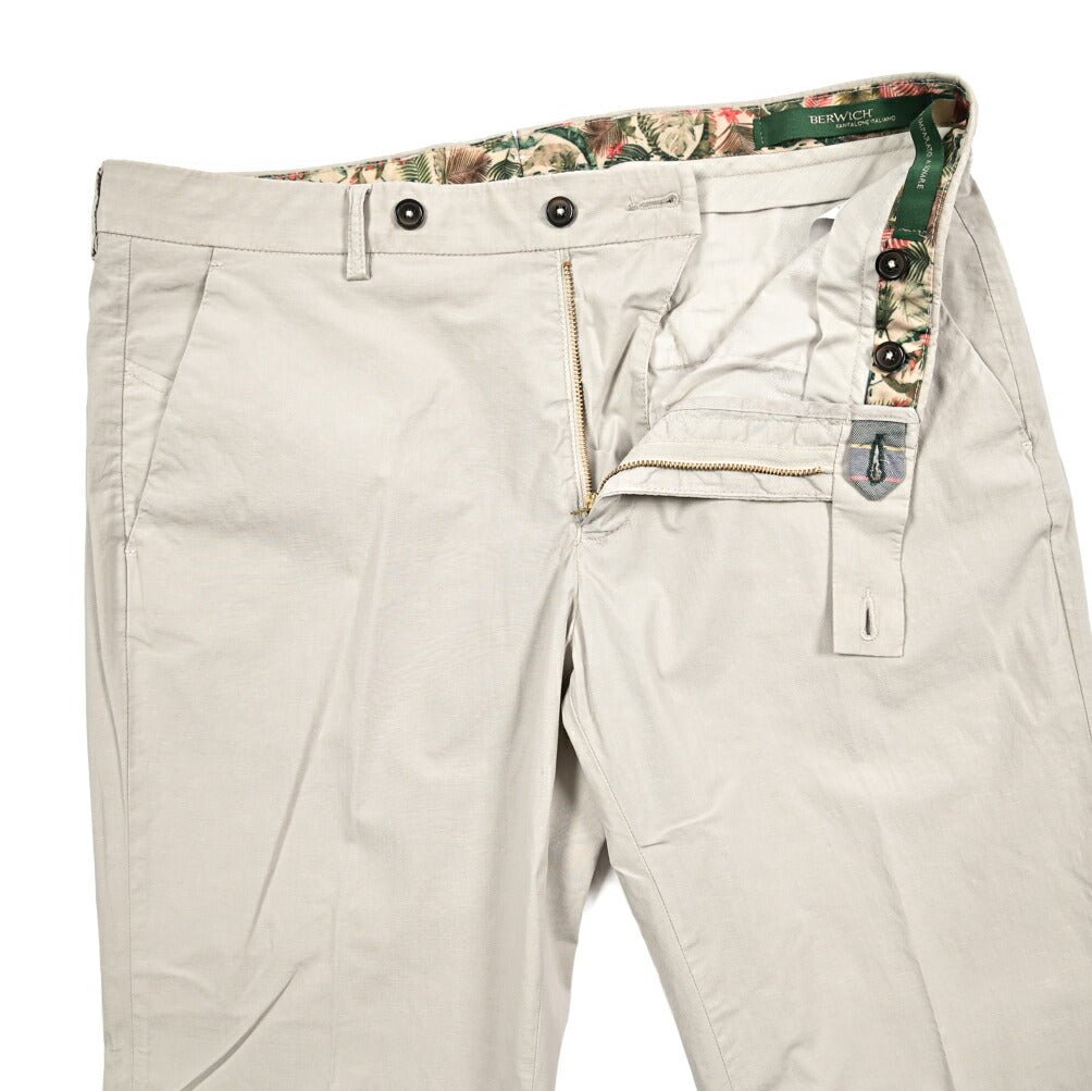 SALE|BERWICH "MORELLO" ストレッチコットンリネン ノータックスリムスラックス|425164 - 46|GUARDAROBA MILANO OFFICIAL STORE