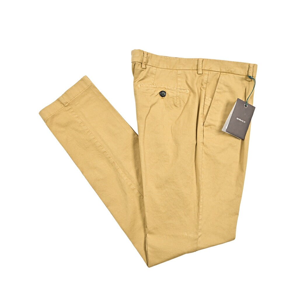 SALE|BERWICH "MORELLO" ストレッチコットンチノ ノータックスリムスラックス|425167 - 44|GUARDAROBA MILANO OFFICIAL STORE