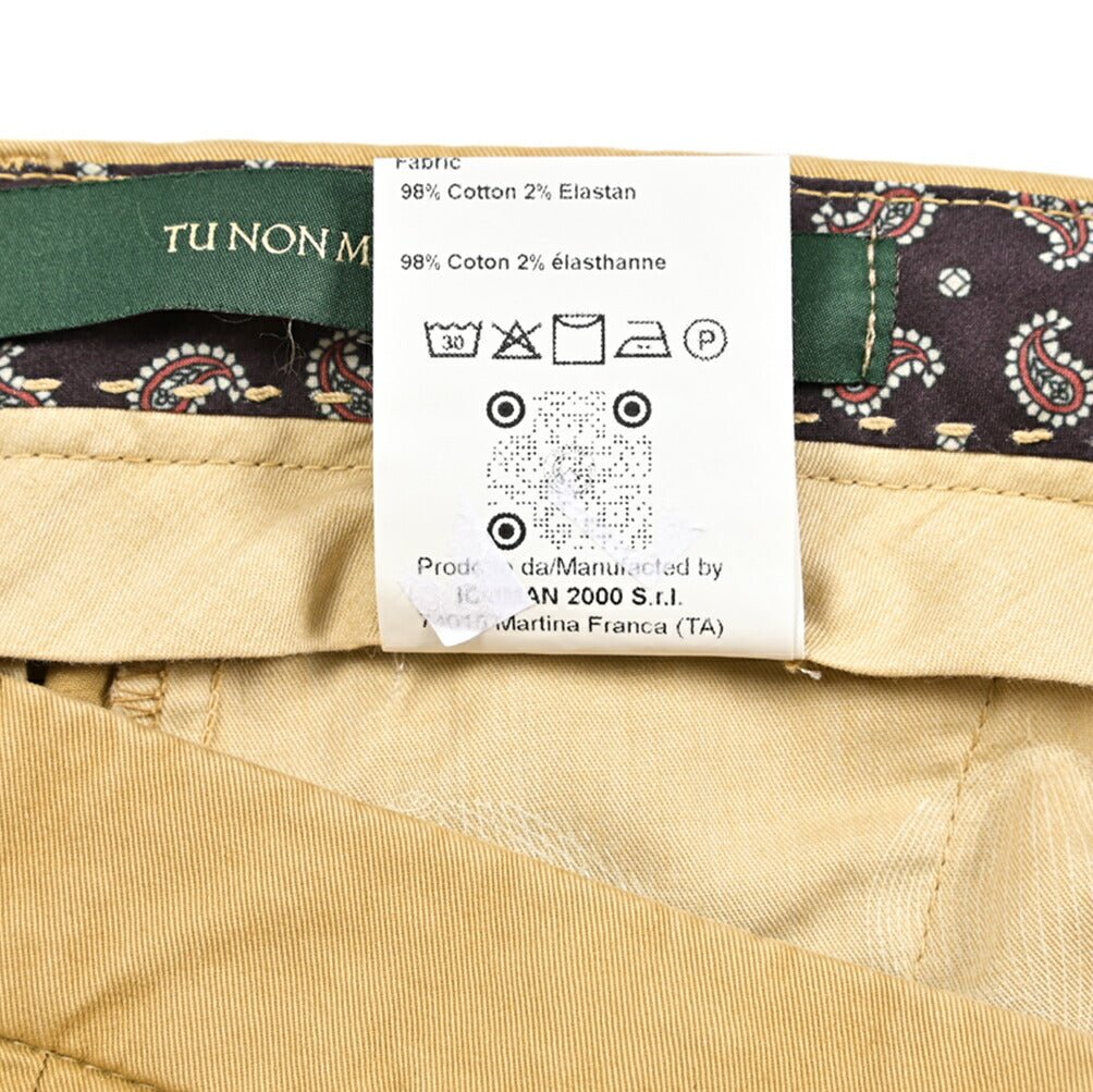 SALE|BERWICH "MORELLO" ストレッチコットンチノ ノータックスリムスラックス|425167 - 44|GUARDAROBA MILANO OFFICIAL STORE