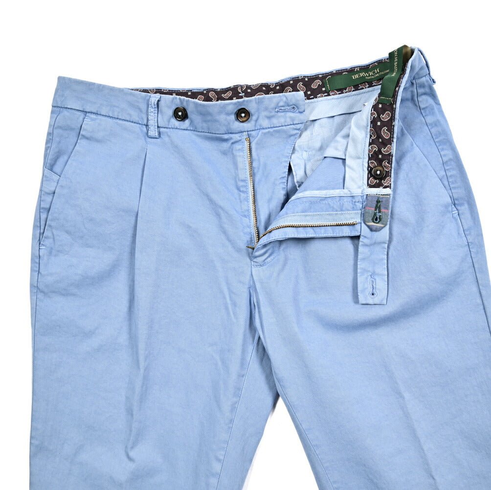 SALE|BERWICH "MORELLO" ストレッチコットンチノ ノータックスリムスラックス|425172 - 44|GUARDAROBA MILANO OFFICIAL STORE