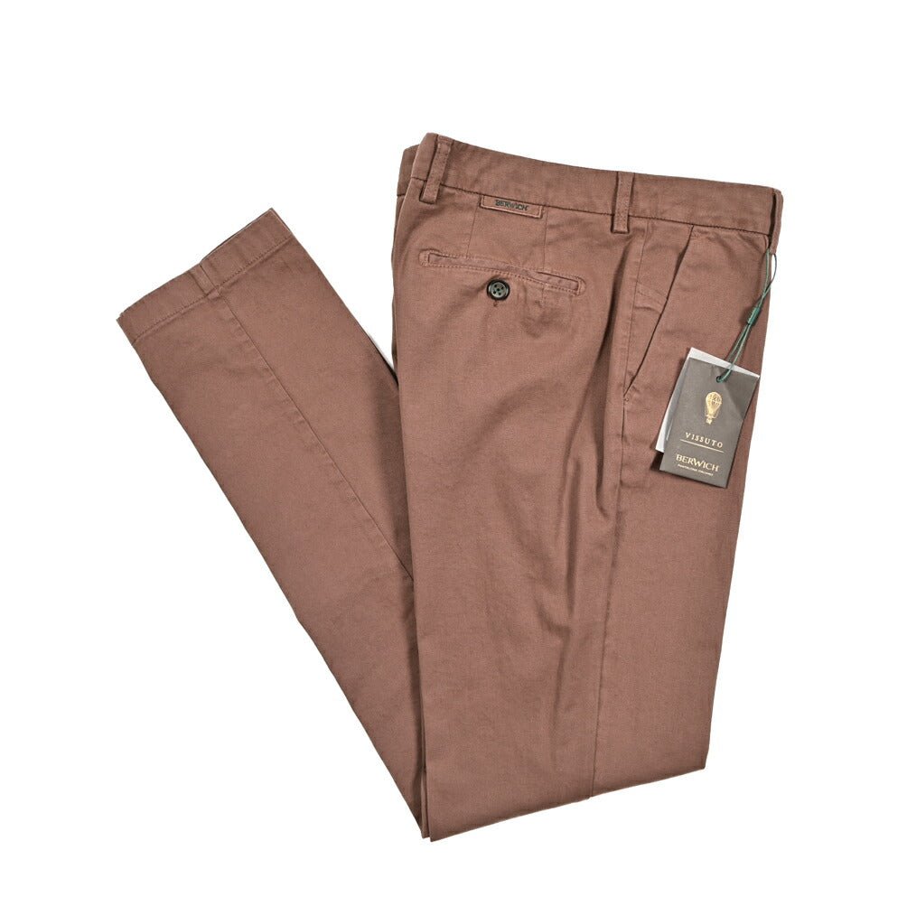SALE|BERWICH MORELLO ストレッチコットン ノータックチノスラックス|412099|GUARDAROBA MILANO OFFICIAL STORE
