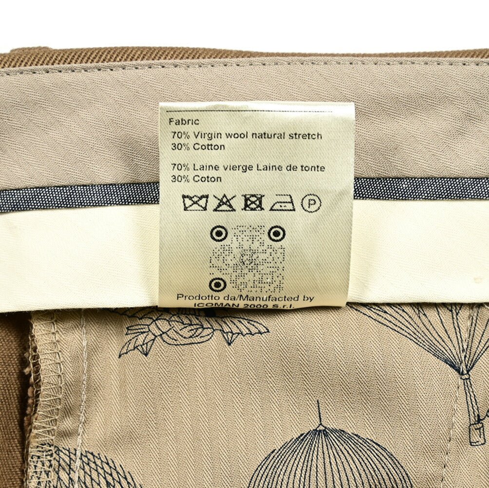 SALE|BERWICH MORELLO ヴァージンウールコットン ノータックスラックス|411647 - 48|GUARDAROBA MILANO OFFICIAL STORE