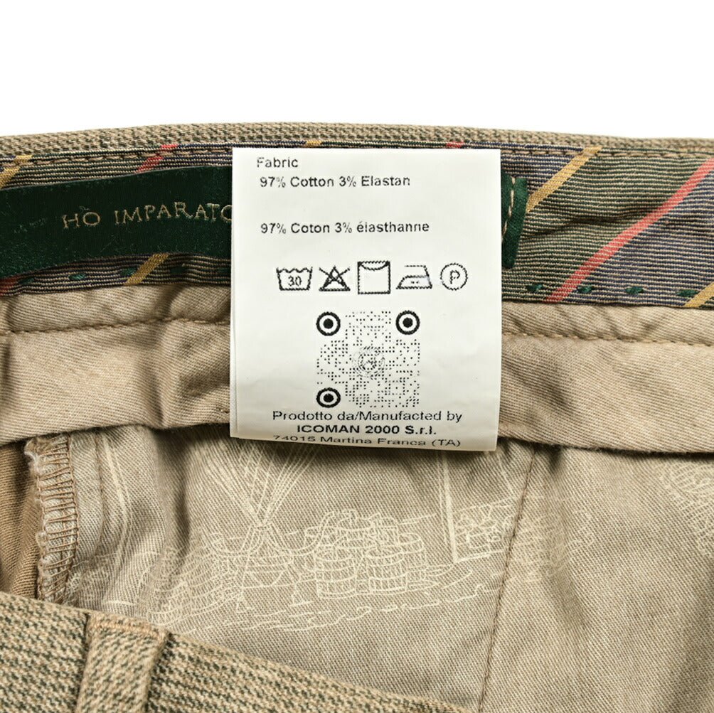 SALE|BERWICH MORELLO ストレッチコットン ワンタックスラックス|412075 - 46|GUARDAROBA MILANO OFFICIAL STORE