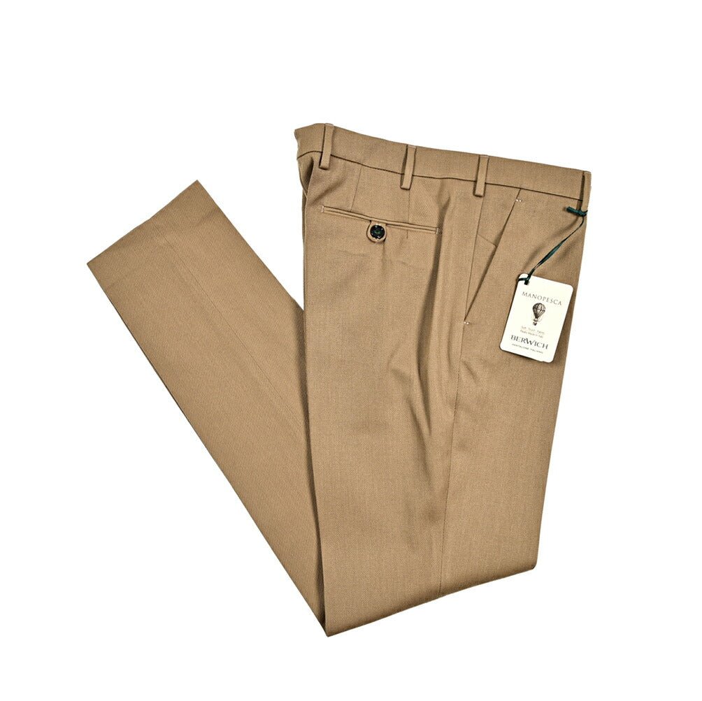 SALE|BERWICH MORELLO ヴァージンウールコットン ノータックスラックス|411647 - 48|GUARDAROBA MILANO OFFICIAL STORE