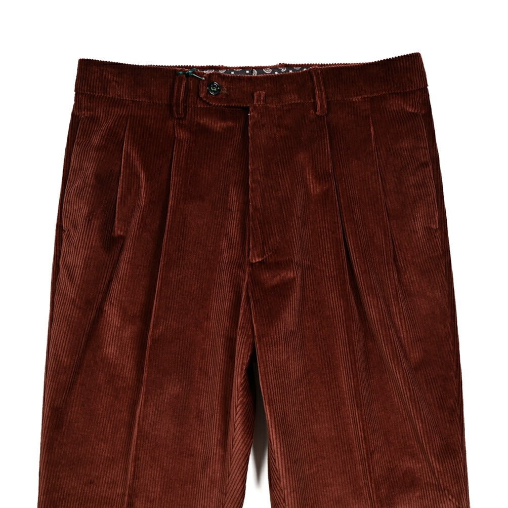 SALE|BERWICH NEGRONI LUX ストレッチコットンコーデュロイ ツータックスラックス|411937 - 46|GUARDAROBA MILANO OFFICIAL STORE