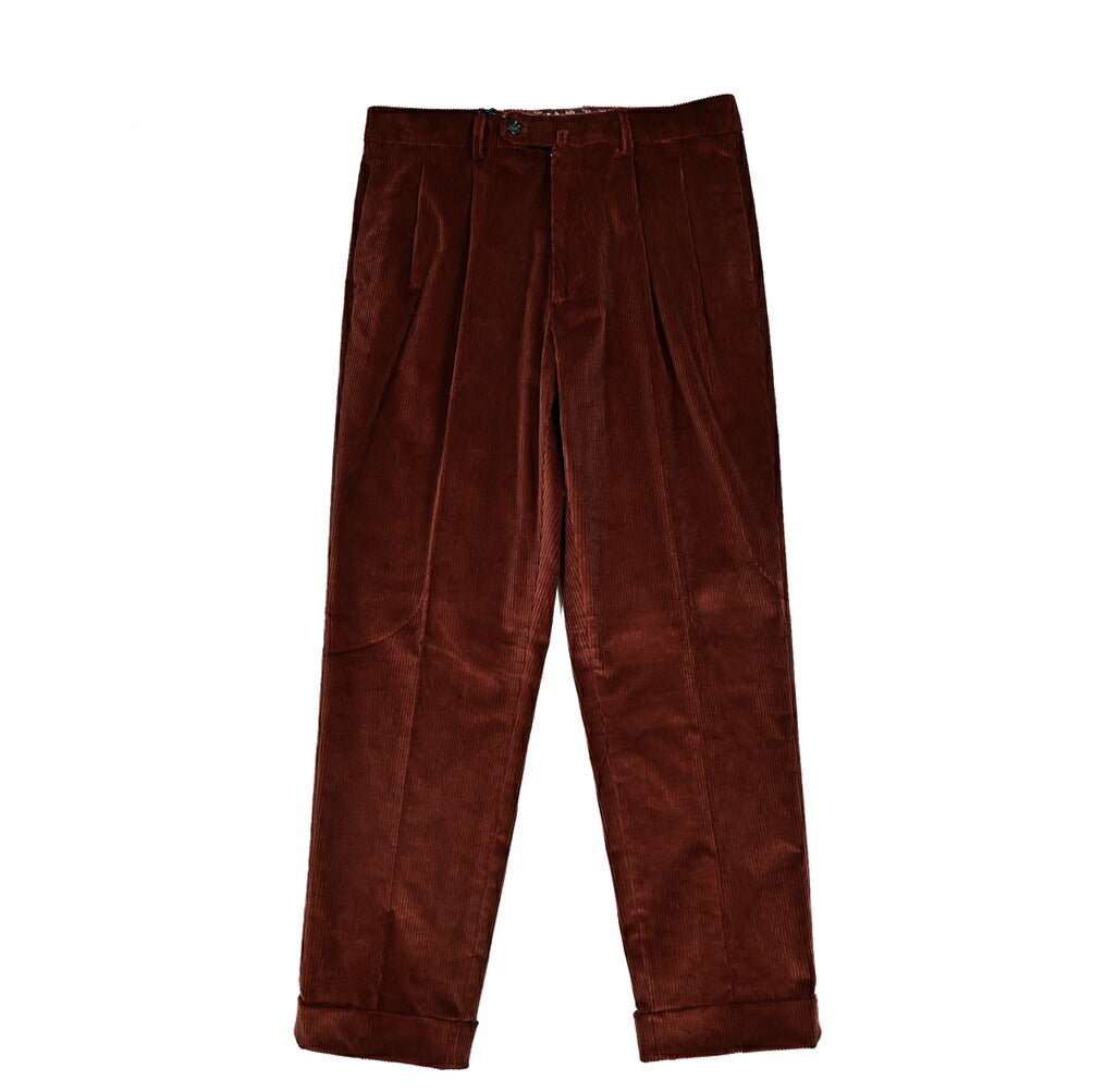 SALE|BERWICH NEGRONI LUX ストレッチコットンコーデュロイ ツータックスラックス|411937 - 46|GUARDAROBA MILANO OFFICIAL STORE