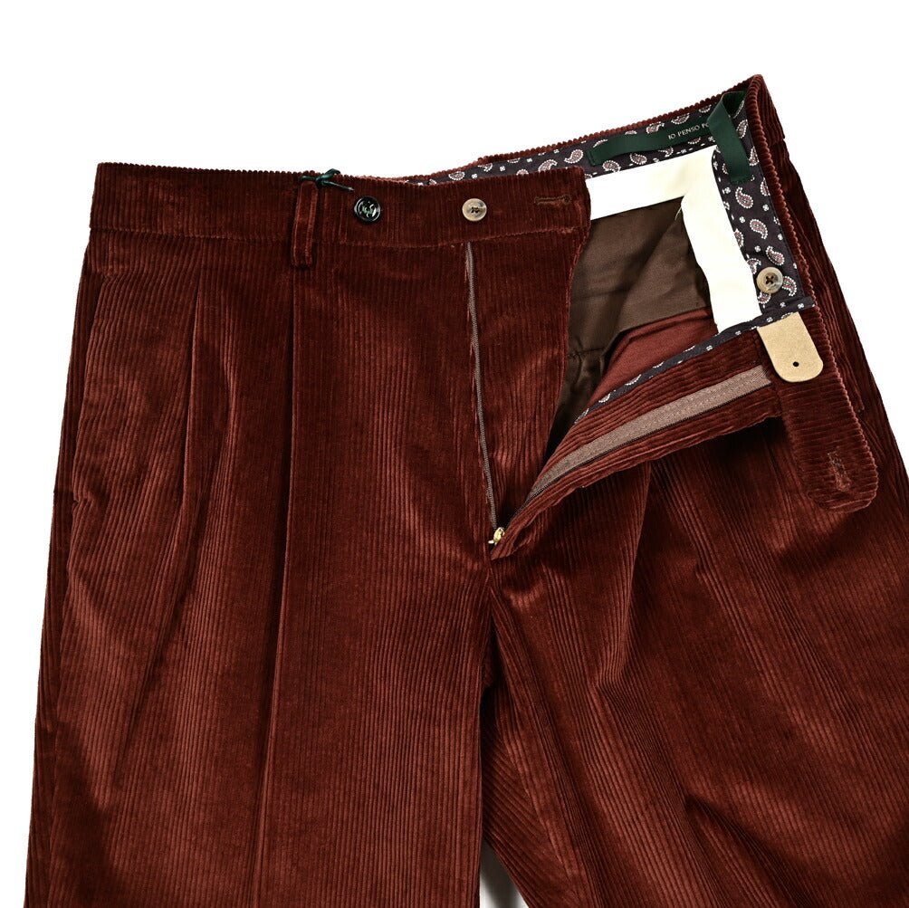 SALE|BERWICH NEGRONI LUX ストレッチコットンコーデュロイ ツータックスラックス|411937 - 46|GUARDAROBA MILANO OFFICIAL STORE