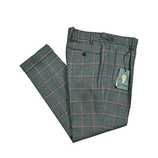 SALE|BERWICH RETRO ナチュラルストレッチウール100% ワンタックスラックス|411851 - 46|GUARDAROBA MILANO OFFICIAL STORE