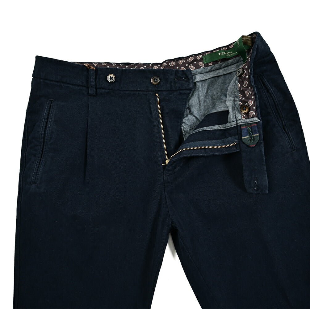 SALE|BERWICH RETRO ストレッチコットン ワンタックチノスラックス|411483 - 54|GUARDAROBA MILANO OFFICIAL STORE