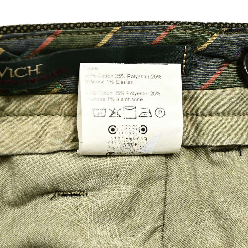 SALE|BERWICH RETRO ストレッチコットンポリエステル ワンタックスラックス|412276 - 46|GUARDAROBA MILANO OFFICIAL STORE