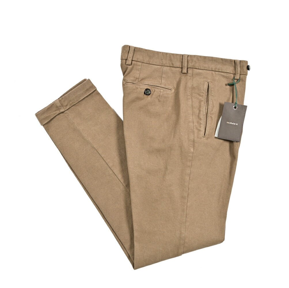 SALE|BERWICH RETRO ストレッチコットン ワンタックチノスラックス|411683 - 46|GUARDAROBA MILANO OFFICIAL STORE