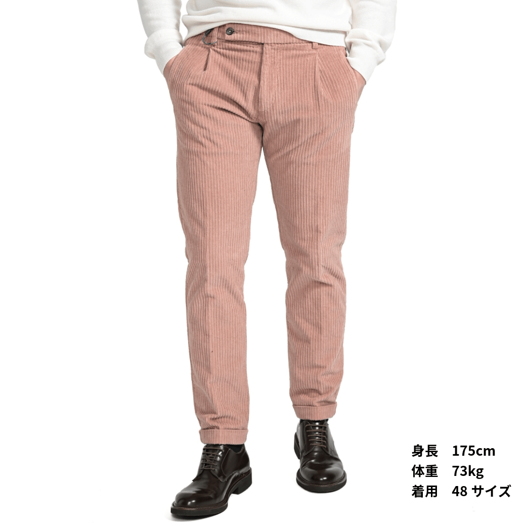 SALE|BERWICH RETRO ストレッチコットンコーデュロイ ワンタックスラックス|412265 - 46|GUARDAROBA MILANO OFFICIAL STORE