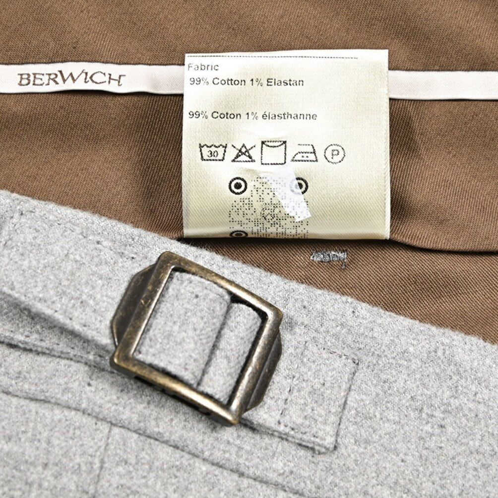 SALE|BERWICH "RETRO" ストレッチコットン ワンタックフランネルパンツ|433725-46|GUARDAROBA MILANO OFFICIAL STORE