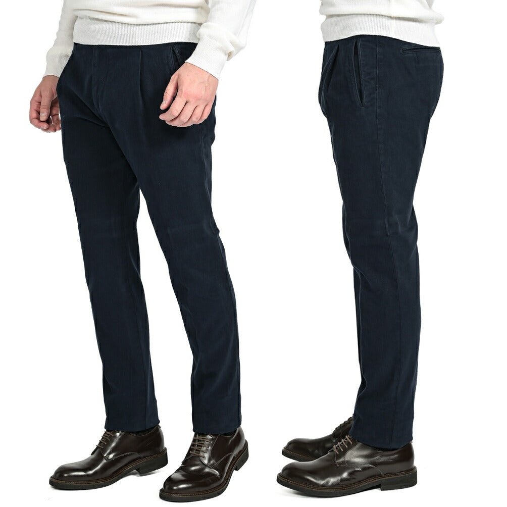 SALE|BERWICH RETRO ストレッチコットン ワンタックチノスラックス|411483 - 54|GUARDAROBA MILANO OFFICIAL STORE