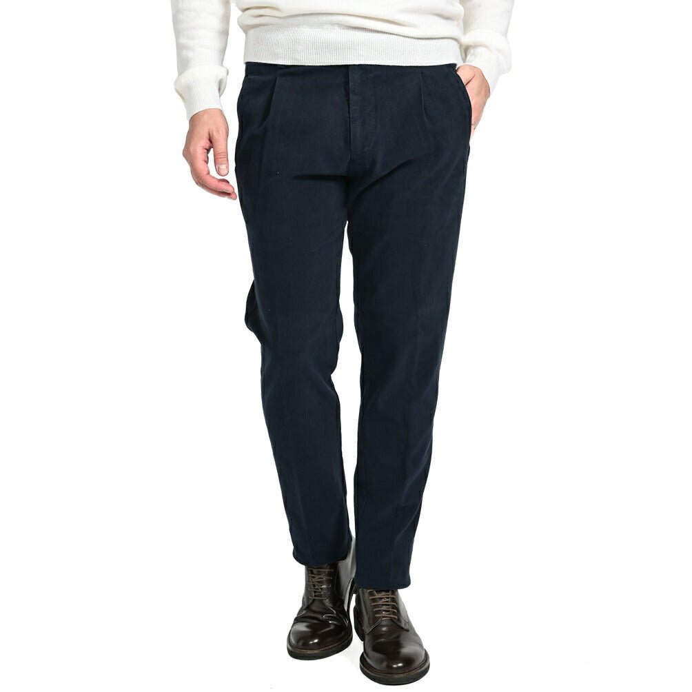 SALE|BERWICH RETRO ストレッチコットン ワンタックチノスラックス|411483 - 54|GUARDAROBA MILANO OFFICIAL STORE