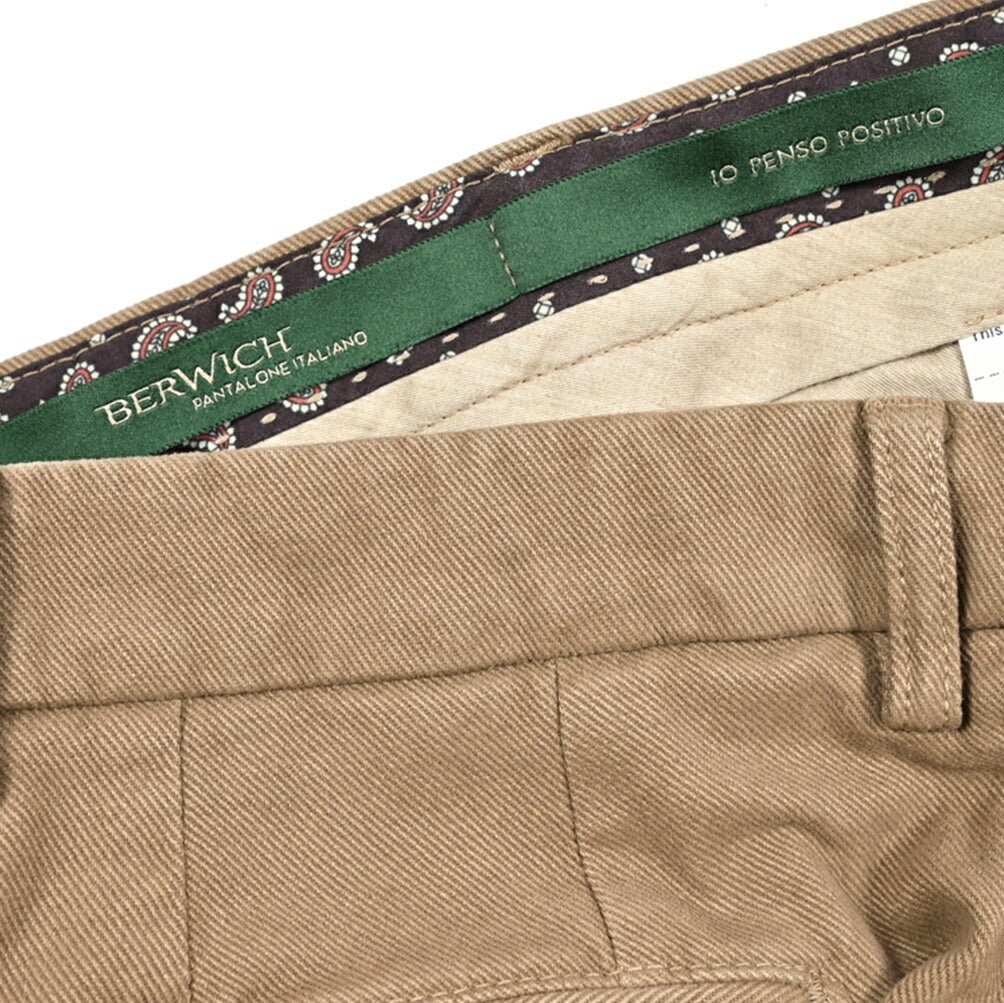 SALE|BERWICH RETRO ストレッチコットン ワンタックチノスラックス|411683 - 46|GUARDAROBA MILANO OFFICIAL STORE